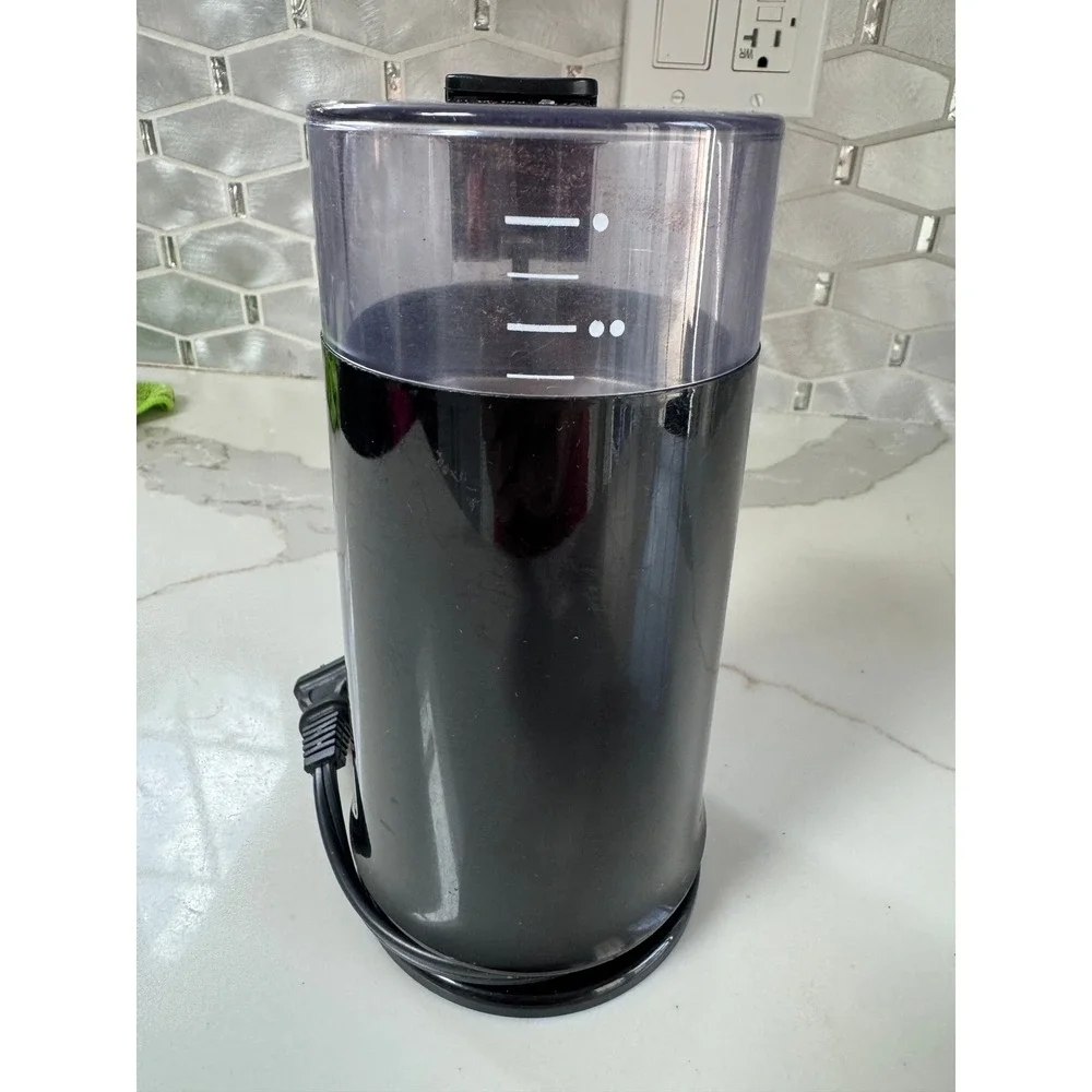 Vintage Braun Aromatic Coffee Grinder KSM2 Type 4041 Black Electric Blade Mill